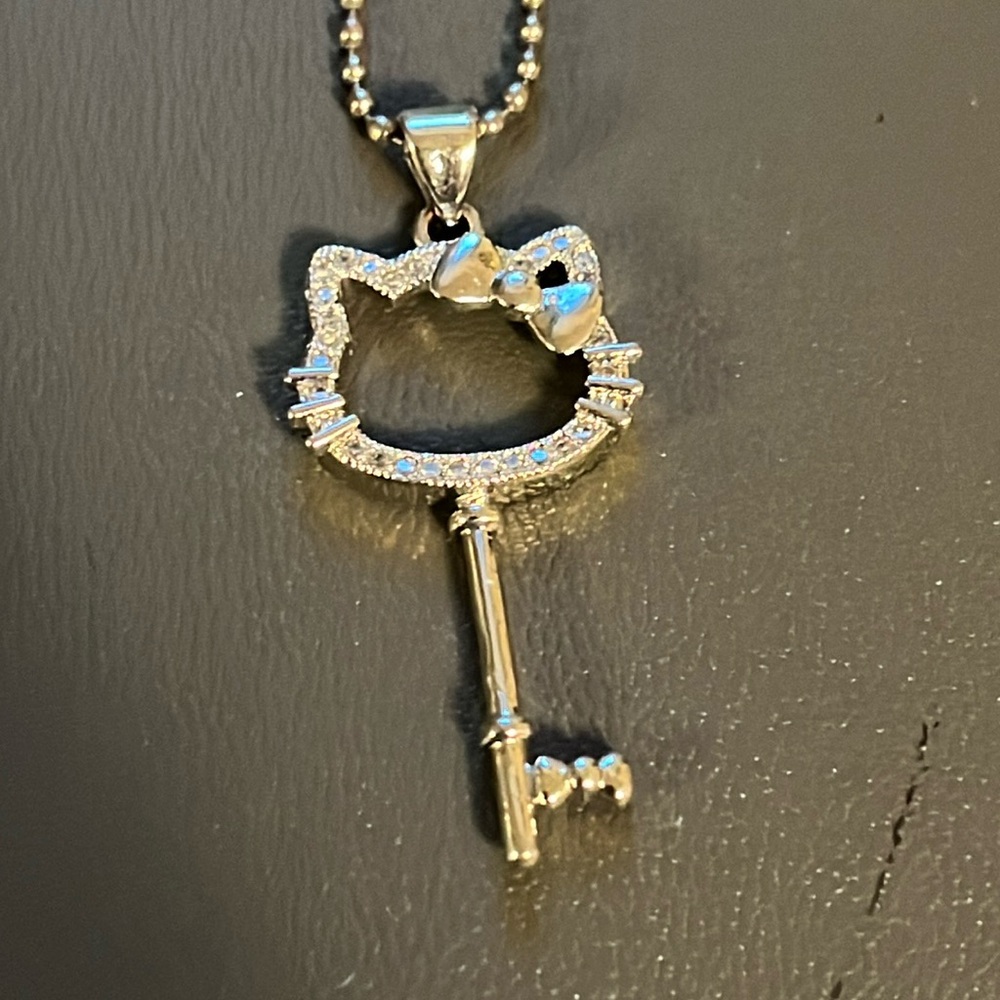 Hello Kitty Key Rhinestone Necklace